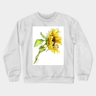 Sunflower watercolour painting Crewneck Sweatshirt